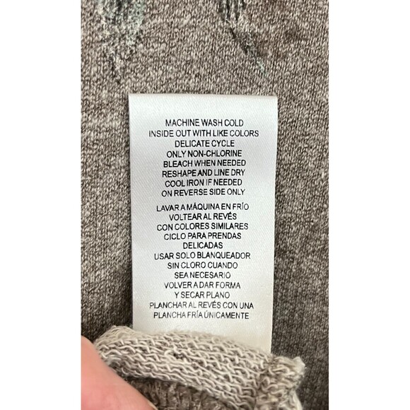 WIT & WISDOM - Brown Floral Puff 3/4 Sleeve French Terry Knit Top size Medium - Picture 7 of 8